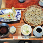 ながや - ざるそばｗｉｔｈあなご天ぷら