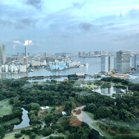 日本料理 「風花」 コンラッド東京 - 高層階から望む日の入り