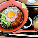 海山食堂 - 海山海鮮3種丼1380円