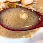らーめん 焔 - 塩白湯麺のスープ