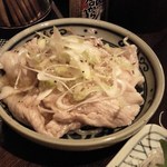 金町製麺 - '12/06/22 黒豚しゃぶしゃぶ葱塩ダレがけ（380円）