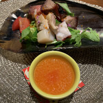 THE DINING シノワ唐紅花＆鉄板フレンチ蒔絵 - 前菜