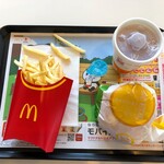 マクドナルド - 料理写真:チキンクリスプ、マックポテトL、アールグレイティーS