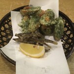 春のお店 - どじょう唐揚＋ちくわ磯辺