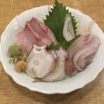 春のお店 - 盛合せ・カンパチ、真ダコ、ゲソ：お造里