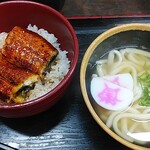 資さんうどん 岡垣店 - 鰻丼とミニうどん　2019年6月