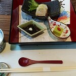 野々庵 - お造り、前菜盛り合わせ、野々庵豆腐　2019年6月