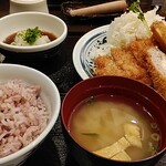 とんかつ 濵かつ - 盛り合わせかつ定食　2019年5月