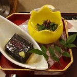 日本料理 浜夕 - 小鉢二種　2019年8月