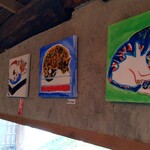 そば屋 案山棒 - 壁の絵