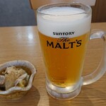 Mitsuboshi Zangi Izakayaten - 生ビールとお通し