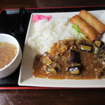 ほうえん - 麻婆なすと春巻き　800円