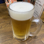 Rishin - 2020年8月23日  生ビール 中（アサヒスーパードライ）500 円