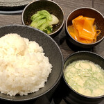 135473367 - 「和ナムル2種、濃厚白湯スープ、ライスセット」550円