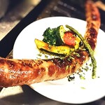 Boo's special!! Charcoal-grilled homemade sausage