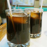 白泉堂 - ドリンクは2人ともアイスコーヒー。
すっきりと飲みやすいコーヒーでした。