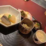 赤坂 渡なべ - 鰤大根、砂肝、玉地蒸しなど、５品