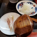 Teuchi Soba Kyou Shinan - 薬味（茗荷と白葱）