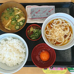 Nakau - こだわり卵定食￥250＋はいからうどん小￥200(税込)