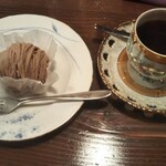雪詩慕雲 - モンブラン、今月の珈琲コスタリカ。