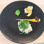 素透撫 - 真鯛とシーラのマリネ、島根県の松江漁港の海老