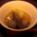 山玄茶 - 賀茂なす、蓮根団子、みょうがのあぶら煮とあわび