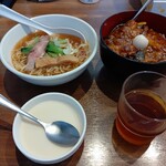 Chimma Ya - 【2020.8.26(水)】日替り定食(半醤油ラーメン＋麻婆茄子)950円→600円