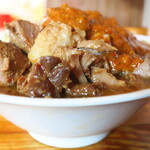 にかいや - ぶた入りオロチョンラーメン＋トッピング全部