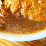 にかいや - スープ（アブラ＆カラメ）