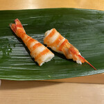 寿司金 - いつもの天然車海老