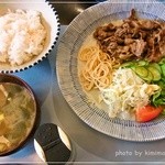 いけはら - しょうが焼肉４００円＋ライス２００円※他にお新香付