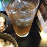 秋田ラーメン はま - 氷で冷えて生姜の味がするよ。
