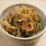 トンテキ食堂8 - ゴーヤとみょうがと竹輪の梅肉和え(300円)