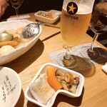 ふくふく - お通しも出汁ベースの煮物だったりして。。