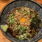 おぎ野 - 納豆コロ蕎麦