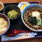 山藤家 食堂 - 磯とろ七尾うどんセット850円