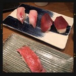 すし酒場 フジヤマ - ワラサ・赤身・肉寿司