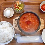 コッテジ - 豆腐チゲランチ（激辛・ご飯大盛）