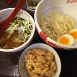 Mendokoroasuka - 味玉冷やし塩つけめん＋だし炊きごはん