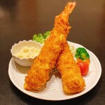 Ono Kyuu - 【コース用追加お料理】エビフライ単品