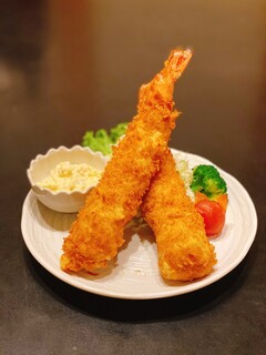 Ono Kyuu - 【コース用追加お料理】エビフライ単品