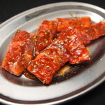 Skirt steak with sweet and spicy sauce