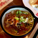 おおぎやラーメン - ランチセットのもつ煮