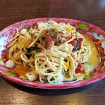 ピッツェリア オオサキ2 - ホタテ小柱とグリル野菜のペペロンチーノ