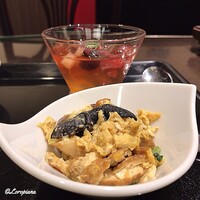 中国料理 豪華 - 厚揚げ､木耳､杏鮑菇の卵炒めと果凍