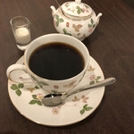 黒カフェ - コーヒーと、砂糖入れ