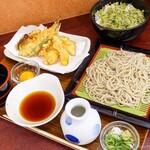 らーめん喰った楼 - 2020年2月　天ざるそばご飯セット（じゃこめし）【1030+30円】