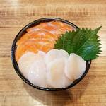 Scallop and salmon bowl