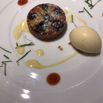 フランス料理 ル・クール - ブルーベリーのタルト バニラアイス添え