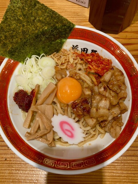 8月限定 にんにくごま油と豚キムチまぜそば を頂きました By 又 三 郎 中華ソバ ハマダヤ 50号バイパス店 水戸 ラーメン 食べログ
